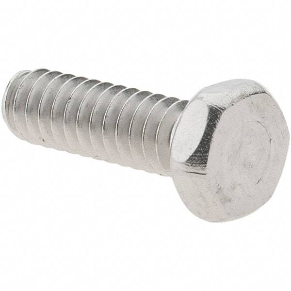 Value Collection - #10-24 UNC, 5/8" Length Under Head Hex Drive Machine Screw - Hex Head, Grade 18-8 Stainless Steel, Uncoated, Without Washer - Exact Tool & Supply