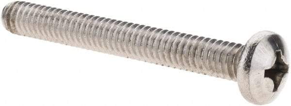 Value Collection - 1/4-20 UNC, 2-1/4" Length Under Head Phillips Drive Machine Screw - Pan Head, Grade 18-8 Stainless Steel, Uncoated, Without Washer - Exact Tool & Supply