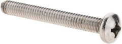 Value Collection - 1/4-20 UNC, 2-1/4" Length Under Head Phillips Drive Machine Screw - Pan Head, Grade 18-8 Stainless Steel, Uncoated, Without Washer - Exact Tool & Supply