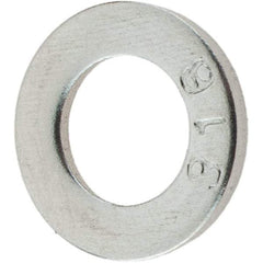 Value Collection - M6 Screw, Grade 316 Stainless Steel Standard Flat Washer - 6.4mm ID x 12mm OD, Plain Finish - Exact Tool & Supply