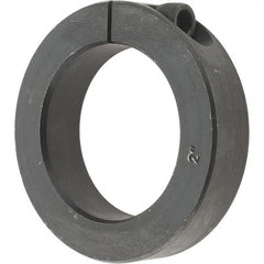 Value Collection - 2" Bore, Steel, One Piece Clamp Collar - 3" Outside Diam, 11/16" Wide - Exact Tool & Supply