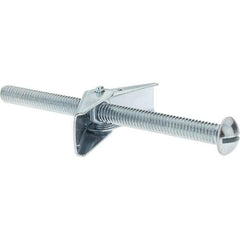 Value Collection - 3/8" Diam, 5" Long, Toggle Bolt Drywall & Hollow Wall Anchor - Steel, Use with Concrete/Masonry, Hollow Tile, Plaster & Wallboard - Exact Tool & Supply