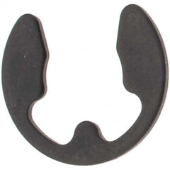 Rotor Clip - 11 to 15mm Shaft Diam, 10mm Groove Diam, Spring Steel Metric External E Style Retaining Ring - Exact Tool & Supply