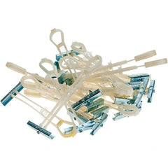 Value Collection - 3/16" Diam, 4" Long, 2-1/2" Thick, Strap Toggle Drywall & Hollow Wall Anchor - Plastic, Use with Drywall - Exact Tool & Supply