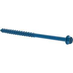 Value Collection - 1/4" Diam, 4" Length Under Head, Hex Drive, Concrete Screw & Masonry Fastener - Steel - Exact Tool & Supply