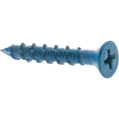 Value Collection - 3/16" Diam, 1-1/4" OAL, Phillips Drive, Concrete Screw & Masonry Fastener - Steel, Includes Drill Bit - Exact Tool & Supply