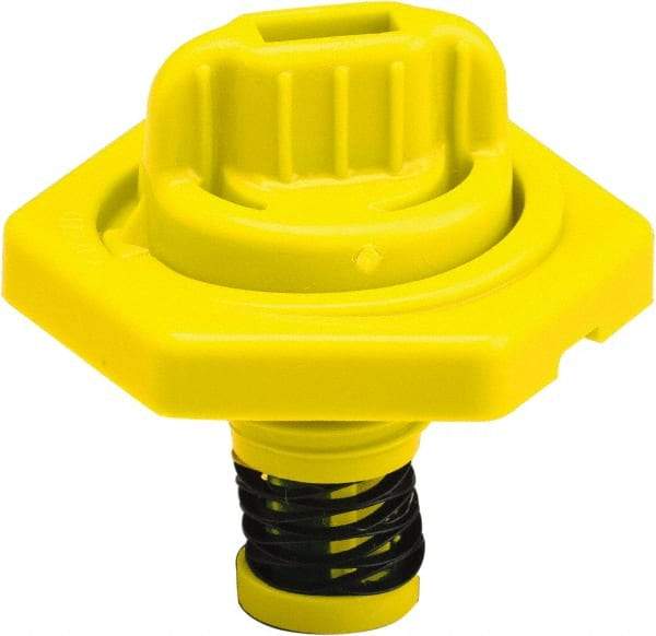 Trico - 4 Gal Capacity Polyethylene Oil Storage System - 7" Straight Spout, Yellow - Exact Tool & Supply