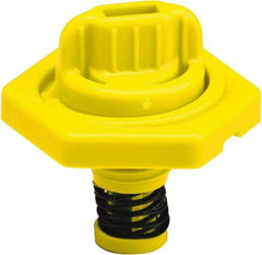 Trico - 4 Gal Capacity Polyethylene Oil Storage System - 7" Straight Spout, Yellow - Exact Tool & Supply