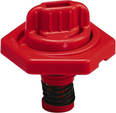 Trico - 4 Gal Capacity Polyethylene Oil Storage System - 7" Straight Spout, Red - Exact Tool & Supply