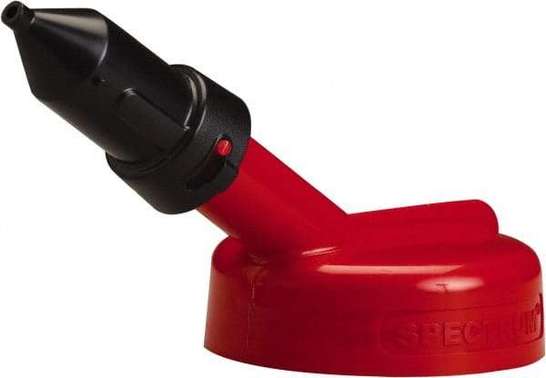 Trico - 4 Gal Capacity Polyethylene Oil Storage System - 1/4" Tip OD, 7" Straight Spout, Red - Exact Tool & Supply