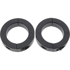 Value Collection - 2" Bore, Steel, Two Piece Shaft Collar - 3" Outside Diam, 11/16" Wide - Exact Tool & Supply