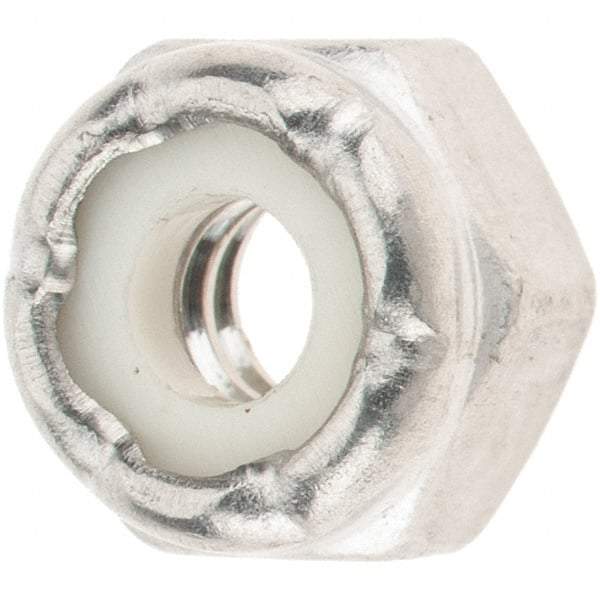 Value Collection - #10-24 UNC 316 Hex Lock Nut with Nylon Insert - 1/4" High - Exact Tool & Supply