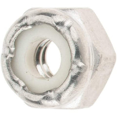 Value Collection - #10-24 UNC 316 Hex Lock Nut with Nylon Insert - 1/4" High - Exact Tool & Supply