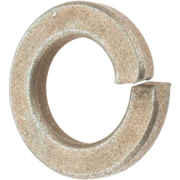Value Collection - 9/16", 0.141" Thick Split Lock Washer - AISI 4037 Alloy Steel, Zinc Yellow Dichromate Finish, 0.564" Min ID, 0.574" Max ID, 0.965" Max OD - Exact Tool & Supply