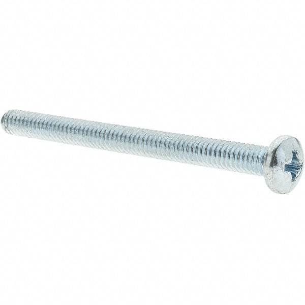 Value Collection - #8-32 UNC, 2" Length Under Head Phillips Drive Machine Screw - Pan Head, Grade 2 Steel, Zinc-Plated Finish, Without Washer - Exact Tool & Supply