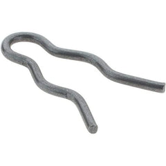 Value Collection - 3/8" Groove, 1" Long, Plain Spring Steel Hair Pin Clip - 11/32" Clip Diam, 1/16" Shaft Diam, Grade 2 - Exact Tool & Supply