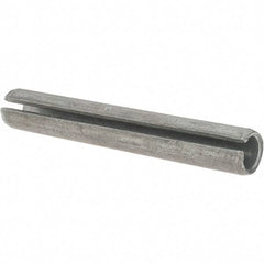 Value Collection - 7/16" Diam x 3" Long Slotted Spring Pin - Grade 1070-1090 Alloy Steel, Black Oxide Finish - Exact Tool & Supply