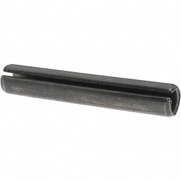 Value Collection - 1/2" Diam x 3" Long Slotted Spring Pin - Grade 1070-1090 Alloy Steel, Black Oxide Finish - Exact Tool & Supply