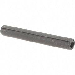 Value Collection - 7/32" Diam x 1-3/4" Long Coiled Spring Pin - Grade 1070-1090 Alloy Steel, Black Oxide Finish - Exact Tool & Supply