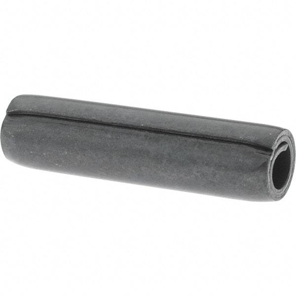 Value Collection - 5/16" Diam x 1-1/4" Long Coiled Spring Pin - Grade 1070-1090 Alloy Steel, Black Oxide Finish - Exact Tool & Supply