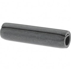 Value Collection - 5/16" Diam x 1-1/4" Long Coiled Spring Pin - Grade 1070-1090 Alloy Steel, Black Oxide Finish - Exact Tool & Supply
