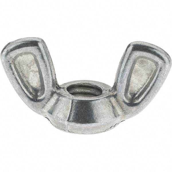Value Collection - 5/16-18 UNC, Zinc Plated, Alloy Steel Type 1 Wing Nut - 1-7/32" Wing Span, 5/8" Wing Span - Exact Tool & Supply