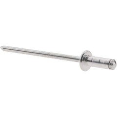 Value Collection - Dome Head Aluminum Multi Grip Blind Rivet - Steel Mandrel, 0.039" to 0.189" Grip, 0.328" Length Under Head, 1/8" Body Diam - Exact Tool & Supply
