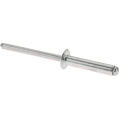 RivetKing - Size 6-12 Dome Head Aluminum Open End Blind Rivet - Aluminum Mandrel, 5/8" to 3/4" Grip, 3/16" Body Diam - Exact Tool & Supply