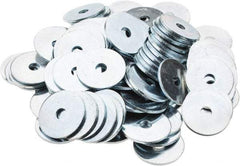 Value Collection - 1/4" Screw, Steel Fender Flat Washer - 9/32" ID x 1-1/8" OD, 1/16" Thick, Zinc-Plated Finish - Exact Tool & Supply