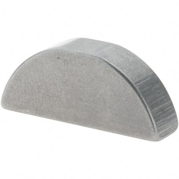 Value Collection - #707 Standard Woodruff Key - 7/8" Long x 7/32" Wide, Steel - Exact Tool & Supply