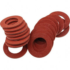 Value Collection - Vulcanized Fibre Standard Flat Washer - 0.5938" ID x 1" OD, 0.062" Thick, Plain Finish - Exact Tool & Supply