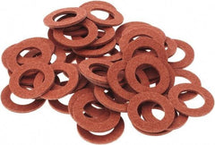 Value Collection - Vulcanized Fibre Standard Flat Washer - 1/4" ID x 0.437" OD, 0.031" Thick, Plain Finish - Exact Tool & Supply