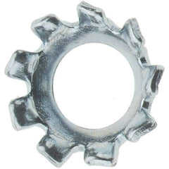 Value Collection - #6 Screw, Steel Countersunk External Tooth Lock Washer - Zinc-Plated, Grade 2 - Exact Tool & Supply