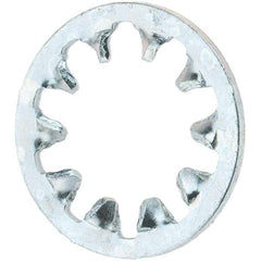 Value Collection - 1/4" Screw, Steel Internal Tooth Lock Washer - Zinc-Plated, Grade 2 - Exact Tool & Supply