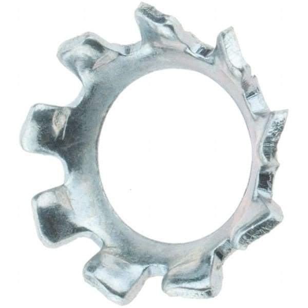 Value Collection - #10 Screw, Steel Countersunk External Tooth Lock Washer - Zinc-Plated, Grade 2 - Exact Tool & Supply