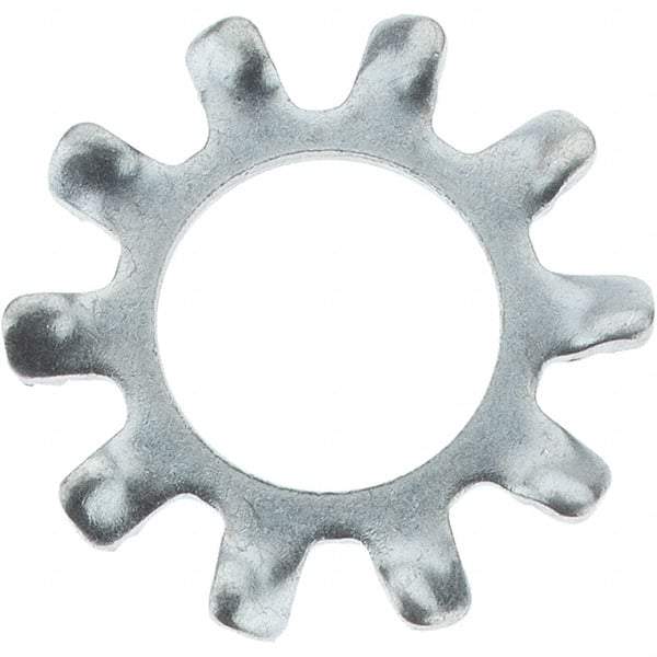 Value Collection - 1/4" Screw, Steel External Tooth Lock Washer - Zinc-Plated, Grade 2 - Exact Tool & Supply