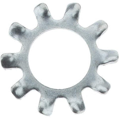Value Collection - 1/4" Screw, Steel External Tooth Lock Washer - Zinc-Plated, Grade 2 - Exact Tool & Supply