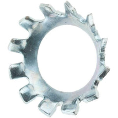 Value Collection - 1/4" Screw, Steel Countersunk External Tooth Lock Washer - Zinc-Plated, Grade 2 - Exact Tool & Supply