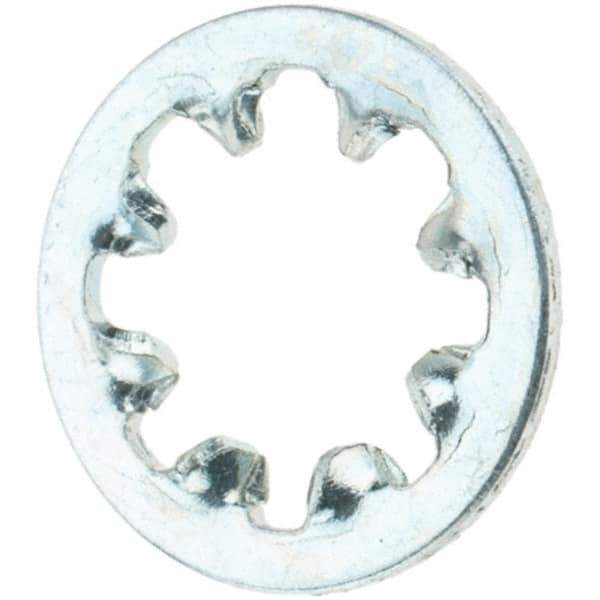 Value Collection - #8 Screw, Steel Internal Tooth Lock Washer - Zinc-Plated, Grade 2 - Exact Tool & Supply