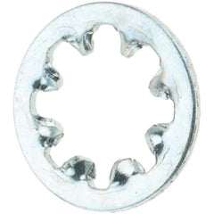Value Collection - #8 Screw, Steel Internal Tooth Lock Washer - Zinc-Plated, Grade 2 - Exact Tool & Supply