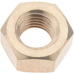 Value Collection - 5/16-24 UNF Brass Right Hand Hex Nut - 1/2" Across Flats, 17/64" High - Exact Tool & Supply