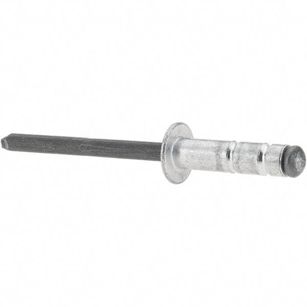 RivetKing - Dome Head Aluminum Open End Blind Rivet - Steel Mandrel, 0.252" to 0.504" Grip, 0.731" Length Under Head, 3/16" Body Diam - Exact Tool & Supply