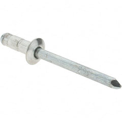 Value Collection - Size 63-64 Dome Head Steel Multi Grip Blind Rivet - Steel Mandrel, 0.156" to 1/4" Grip, 0.386" Head Diam, 0.192" to 0.196" Hole Diam, 1/2" Length Under Head, 3/16" Body Diam - Exact Tool & Supply