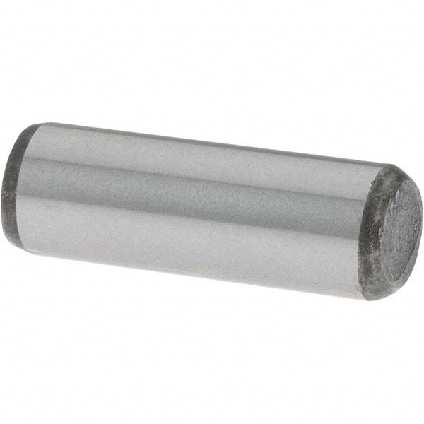 Value Collection - 1/4" Diam x 3/4" Pin Length Grade 8 Alloy Steel Standard Dowel Pin - C 50-58 Hardness, 12,800 Lb Breaking Strength, 1 Beveled & 1 Rounded End - Exact Tool & Supply
