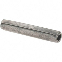 Value Collection - 7/32" Diam x 1-3/8" Long Coiled Spring Pin - Grade 1070-1090 Alloy Steel, Uncoated - Exact Tool & Supply