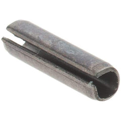 Value Collection - 1/16" Diam x 1/4" Long Slotted Spring Pin - Grade 1070-1090 Alloy Steel, Black Oxide Finish - Exact Tool & Supply