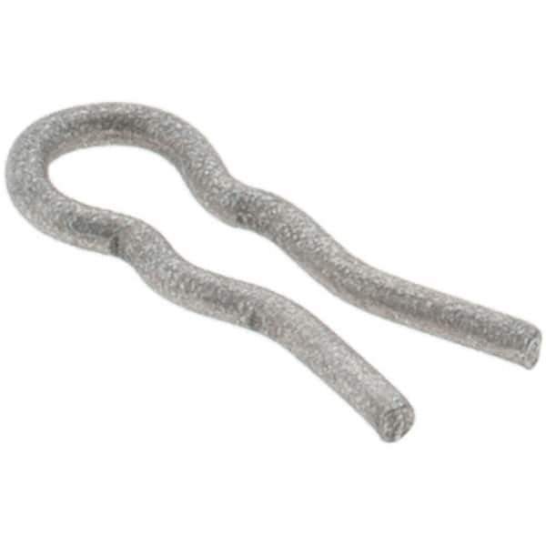 Value Collection - 3/32" Groove, 23/64" Long, Plain Spring Steel Hair Pin Clip - 1/16" Clip Diam, 0.026" Shaft Diam, Grade 2 - Exact Tool & Supply