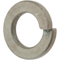 Value Collection - 7/16", 0.109" Thick Split Lock Washer - AISI 4037 Alloy Steel, Zinc Yellow Dichromate Finish, 0.44" Min ID, 0.45" Max ID, 0.776" Max OD - Exact Tool & Supply