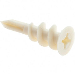 Value Collection - 3/8 to 5/8" Thick, Self Drilling Drywall & Hollow Wall Anchor - Nylon, Use with Wallboard - Exact Tool & Supply