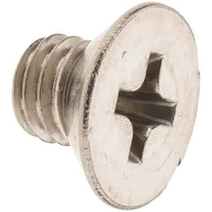 Value Collection - #10-32 UNC, 1/4" OAL Phillips Drive Machine Screw - Oval Head, Grade 18-8 Stainless Steel, Uncoated, Without Washer - Exact Tool & Supply
